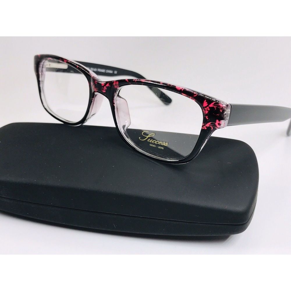New Designer Inspired SUCCESS SS-83 Red & Black Eyeglasses 50mm with Case